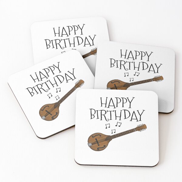 Item preview, Octave Mandolin Happy Birthday Mandolinist Folk Musician designed and sold by doodlerob.