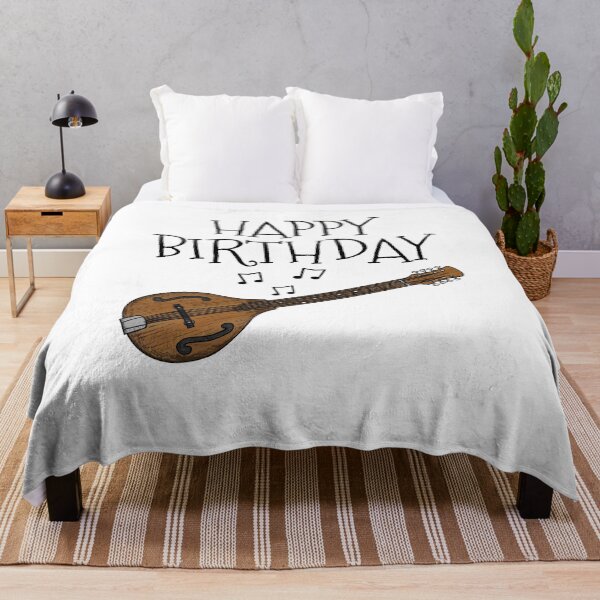 Item preview, Octave Mandolin Happy Birthday Mandolinist Folk Musician designed and sold by doodlerob.