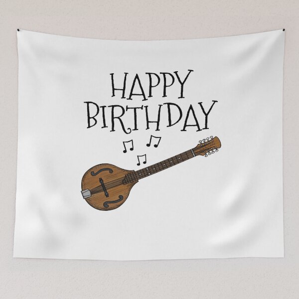 Item preview, Octave Mandolin Happy Birthday Mandolinist Folk Musician designed and sold by doodlerob.