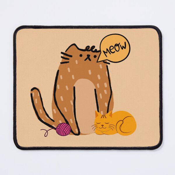 Item preview, Cartoon mama Cat likes to play with string and sleeping kitty she says meow designed and sold by sweetees4u.