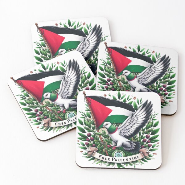 Item preview, Free Palestine. Palestine flag and Pigeon hold olive's branch designed and sold by FromRiverToSea.