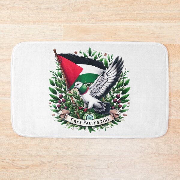 Item preview, Free Palestine. Palestine flag and Pigeon hold olive's branch designed and sold by FromRiverToSea.