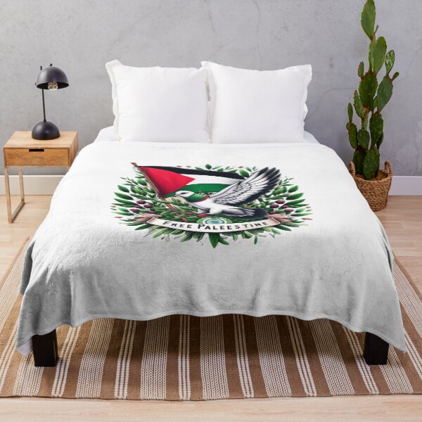 Item preview, Free Palestine. Palestine flag and Pigeon hold olive's branch designed and sold by FromRiverToSea.