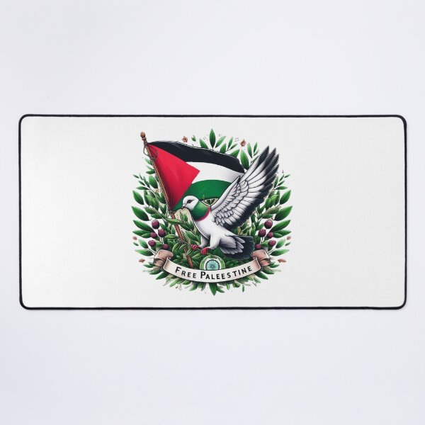 Item preview, Free Palestine. Palestine flag and Pigeon hold olive's branch designed and sold by FromRiverToSea.