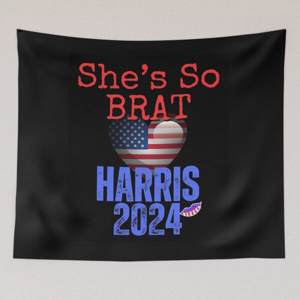 Item preview, She's So BRAT Harris 2024 Vote Blue Save Democracy Political Design designed and sold by EarthArtDesigns.