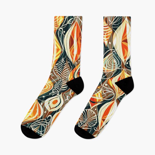Item preview, Vintage Modern Geometric Leaves designed and sold by SportyAndArtful.