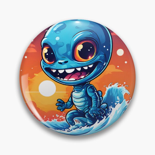 Item preview, Alien Riding A Wave designed and sold by ZartyDesigns.