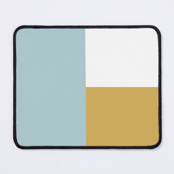 Item preview, DUCK EGG BLUE, GOLD and WHITE 3 CHECKERS designed and sold by RachelMacht.
