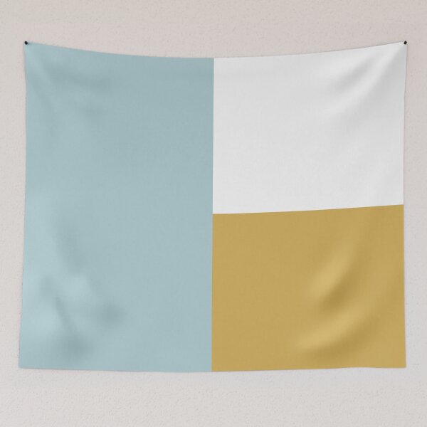Item preview, DUCK EGG BLUE, GOLD and WHITE 3 CHECKERS designed and sold by RachelMacht.