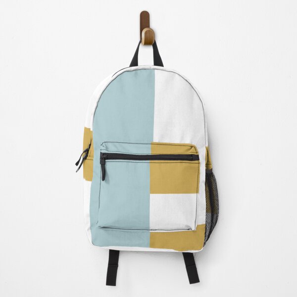 Item preview, DUCK EGG BLUE, GOLD and WHITE 3 CHECKERS designed and sold by RachelMacht.