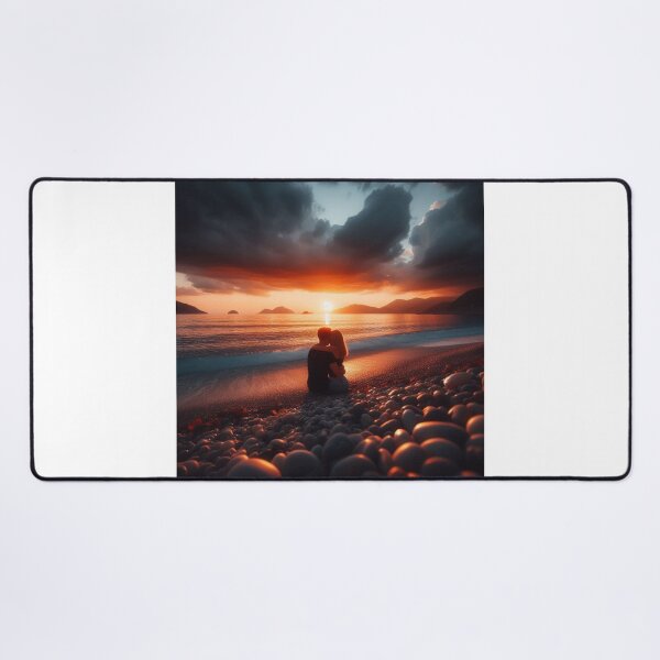 Item preview, Sunset of lovers on the beach designed and sold by Arko-iris.