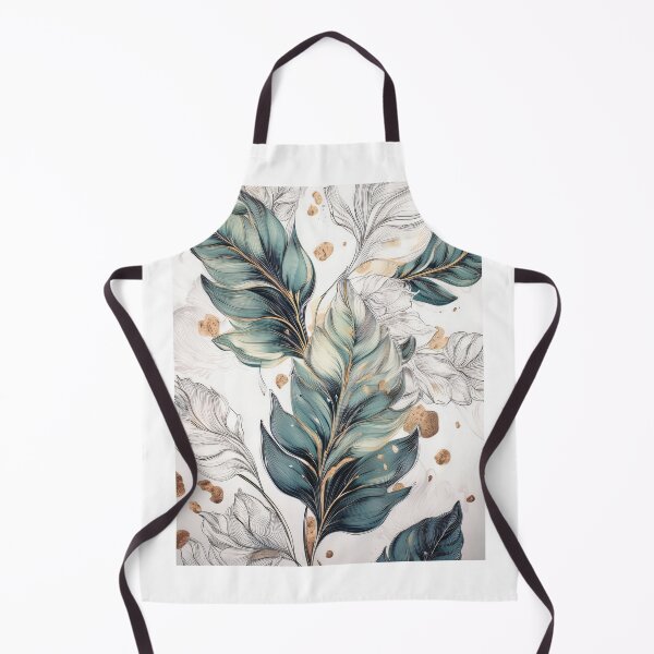 Item preview, Vintage florals in neutral colours, abstract, green, white and gold designed and sold by navitalidesign.
