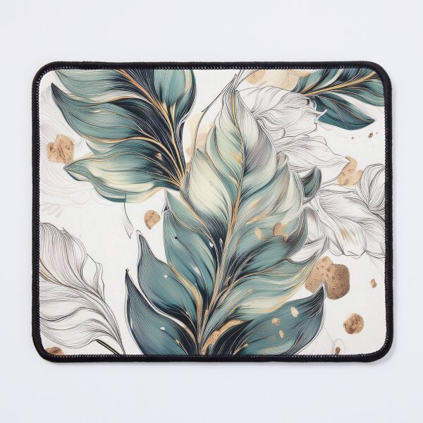 Item preview, Vintage florals in neutral colours, abstract, green, white and gold designed and sold by navitalidesign.