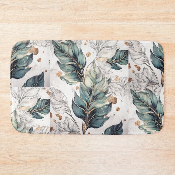 Item preview, Vintage florals in neutral colours, abstract, green,  white and gold designed and sold by navitalidesign.