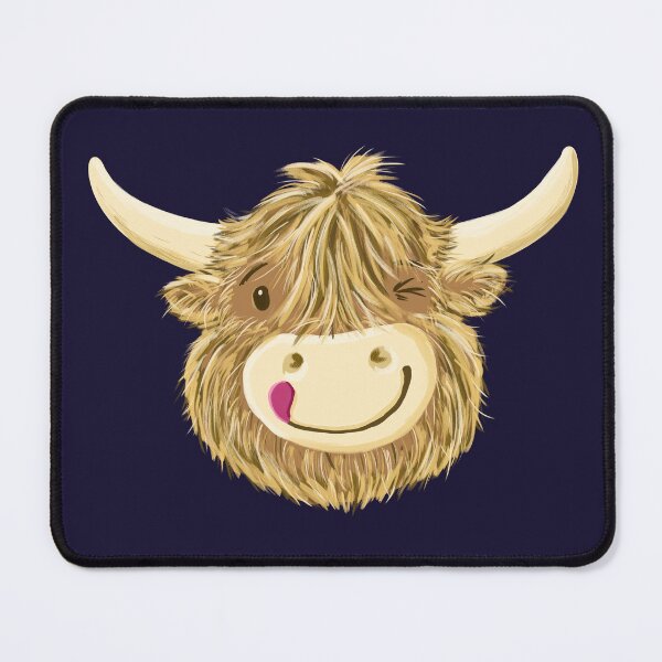 Item preview, Scottish Highland Cow Funny Winking Face designed and sold by brodyquixote.
