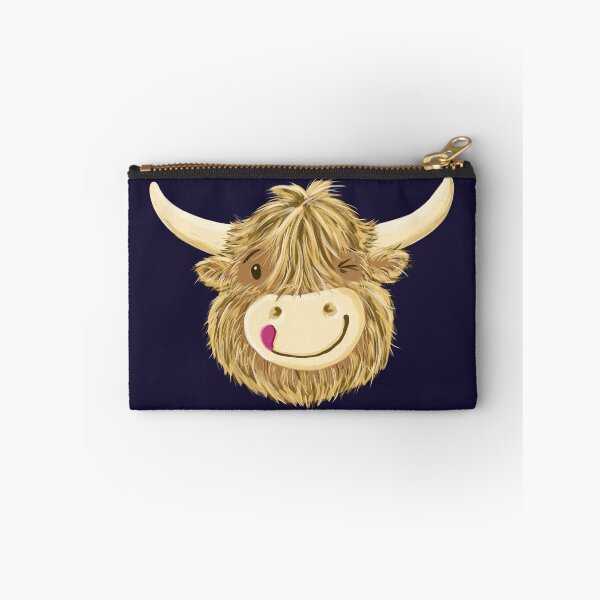 Item preview, Scottish Highland Cow Funny Winking Face designed and sold by brodyquixote.