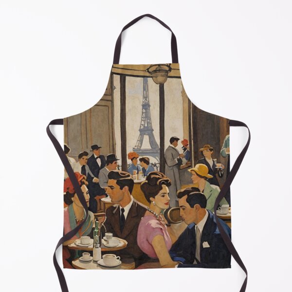 Item preview, Parisian Café Rendezvous: Vintage Charm with Eiffel View designed and sold by CARRAANN.