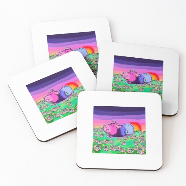 Item preview, Omni Pride Guinea Pig (with background) designed and sold by LouiEspoArt.