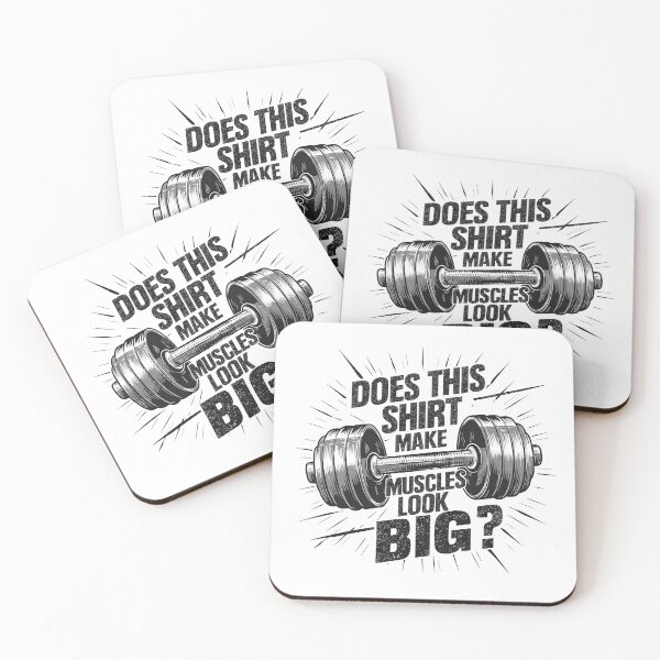 Item preview, Motivational Dumbbell Fitness Design - "Does This Shirt Make My Muscles Look Big?" Gym Apparel designed and sold by AmiGraph.
