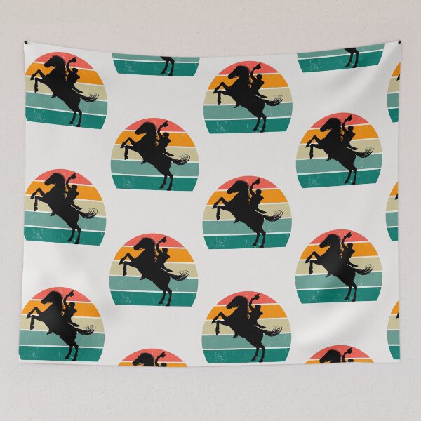 Item preview, American cowboy and vintage sunset for horse lovers designed and sold by erozzz.