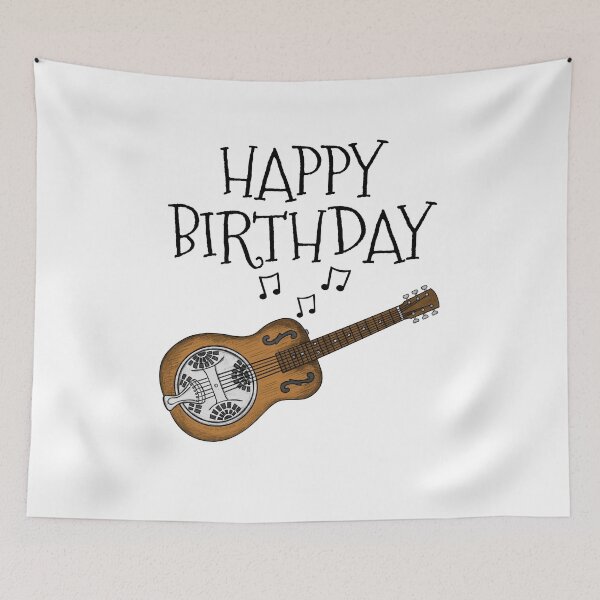 Item preview, Resonator Guitar Happy Birthday Guitarist Musician designed and sold by doodlerob.