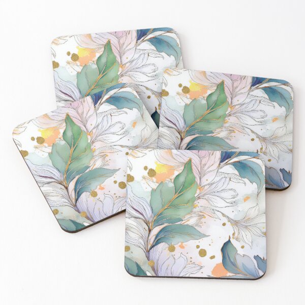Item preview, Vintage florals in neutral colours, abstract, green and gold designed and sold by navitalidesign.