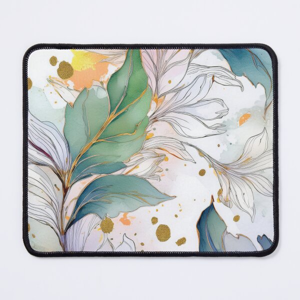 Item preview, Vintage florals in neutral colours, abstract, green and gold designed and sold by navitalidesign.