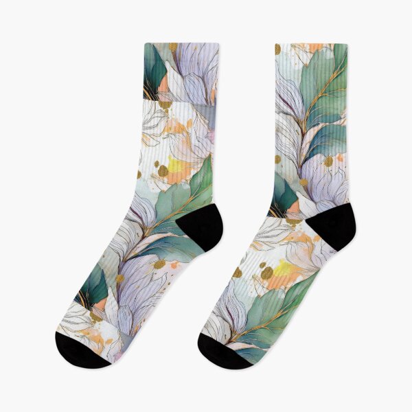 Item preview, Vintage florals in neutral colours, abstract, green and gold designed and sold by navitalidesign.