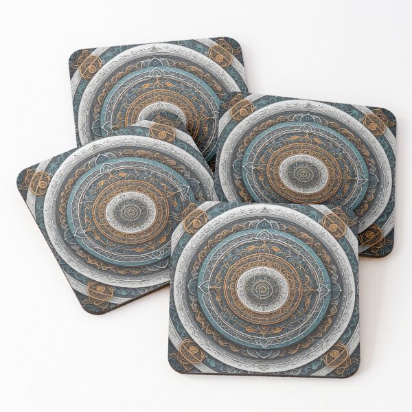 Item preview, Geometric Mandala with Metallic Details designed and sold by MandalasShops.