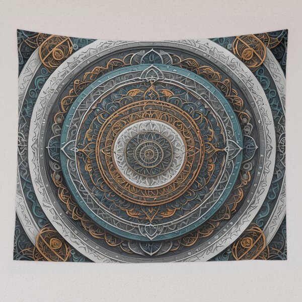 Item preview, Geometric Mandala with Metallic Details designed and sold by MandalasShops.