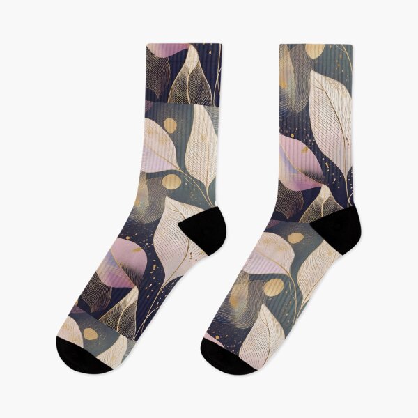 Item preview, Vintage floral leaves in neutral colours, abstract, green and gold designed and sold by navitalidesign.
