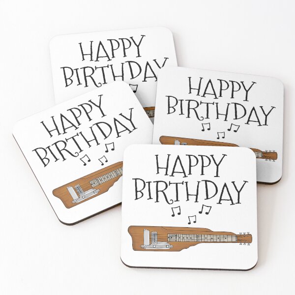 Item preview, Lap Steel Guitar Happy Birthday Slide Guitarist Musician designed and sold by doodlerob.