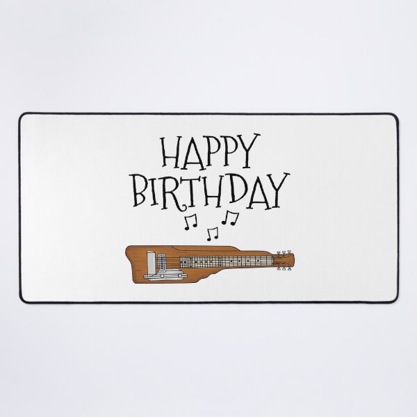 Item preview, Lap Steel Guitar Happy Birthday Slide Guitarist Musician designed and sold by doodlerob.