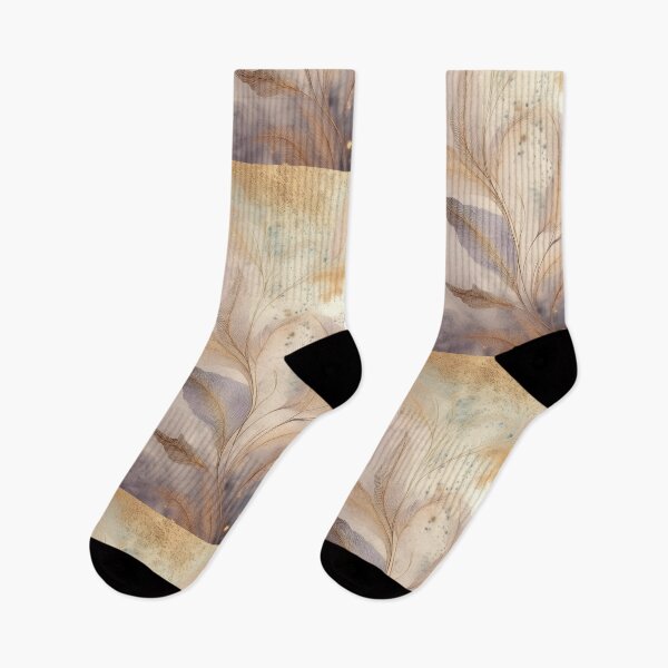 Item preview, Vintage floral leaves in neutral colours, abstract, gold and black designed and sold by navitalidesign.