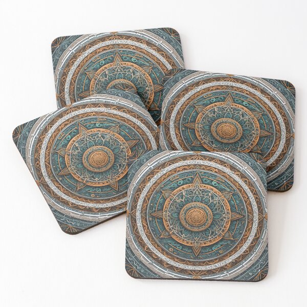 Item preview, Metallic Star Mandala in Gold and Silver designed and sold by MandalasShops.
