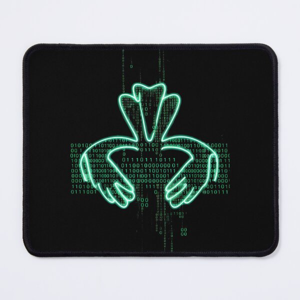 Item preview, Celtic Binary Claddagh Ring Design Neon Green on Black designed and sold by CELTIC-DESIGNS.
