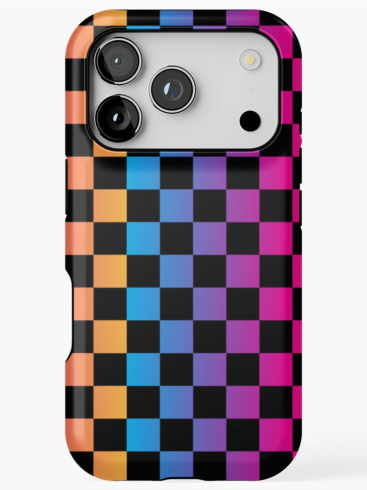 Thumbnail 1 of 4, iPhone Case, Retro Multicolored Checkered designed and sold by Inspired Life Creative.
