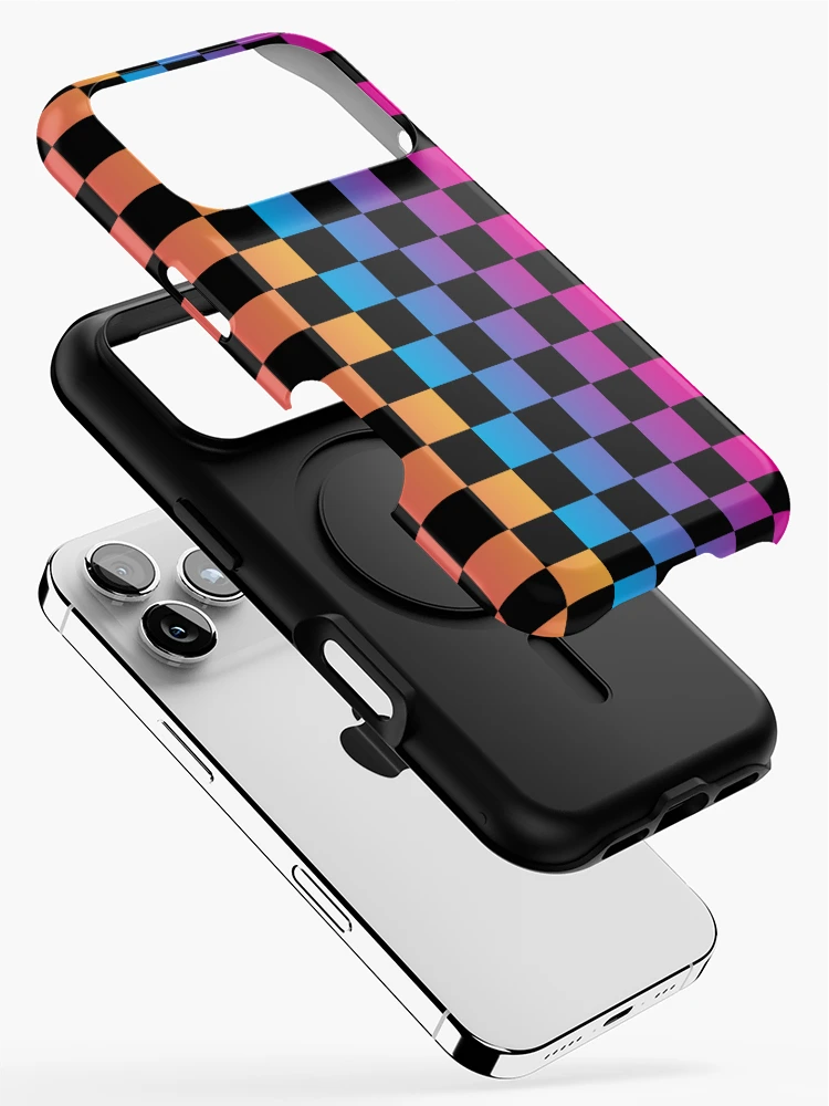 Thumbnail 2 of 4, iPhone Case, Retro Multicolored Checkered designed and sold by Inspired Life Creative.