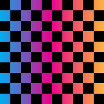 Artwork thumbnail, Retro Multicolored Checkered by Inspired Life Creative