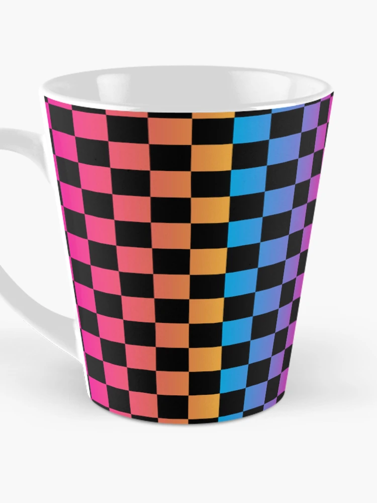 Thumbnail 3 of 4, Coffee Mug, Retro Multicolored Checkered designed and sold by Inspired Life Creative.