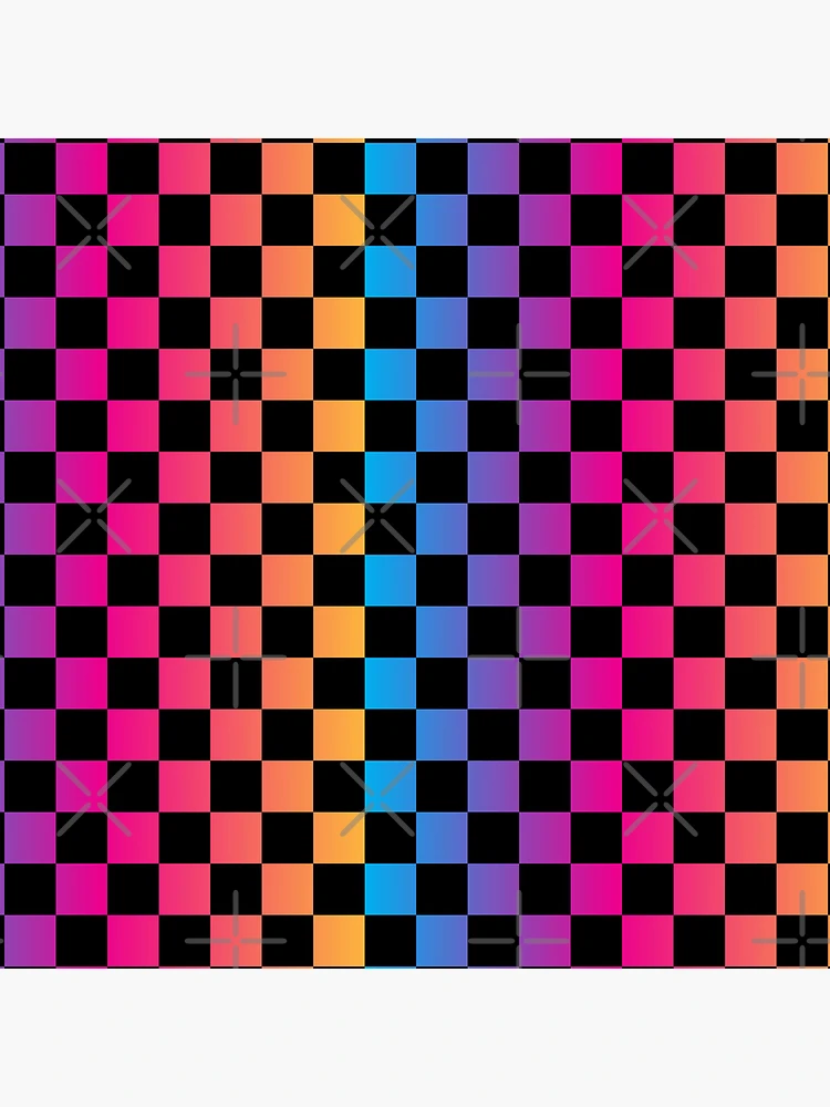 Thumbnail 4 of 4, Clock, Retro Multicolored Checkered designed and sold by Inspired Life Creative.