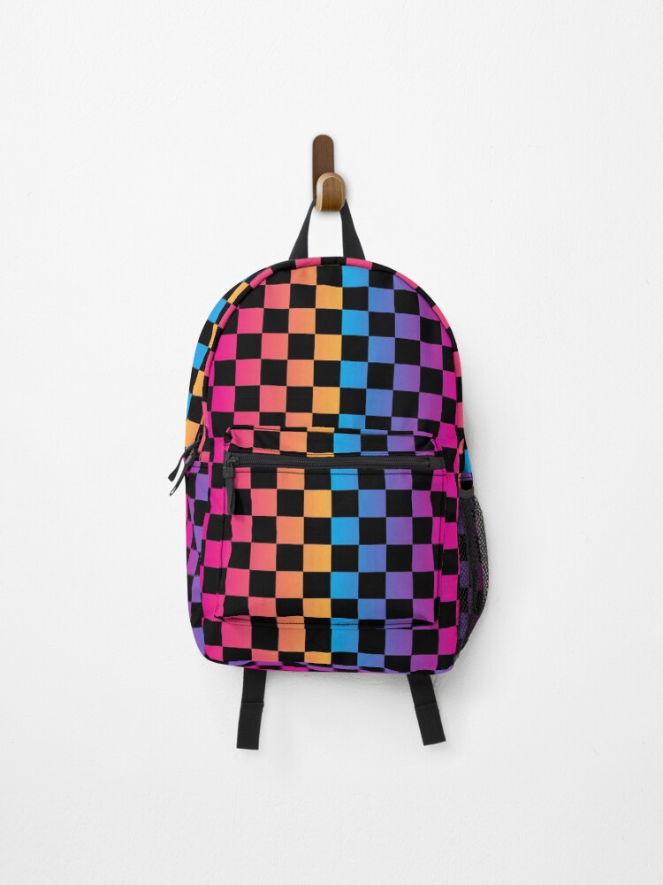 Thumbnail 1 of 3, Backpack, Retro Multicolored Checkered designed and sold by 1StickerShop.
