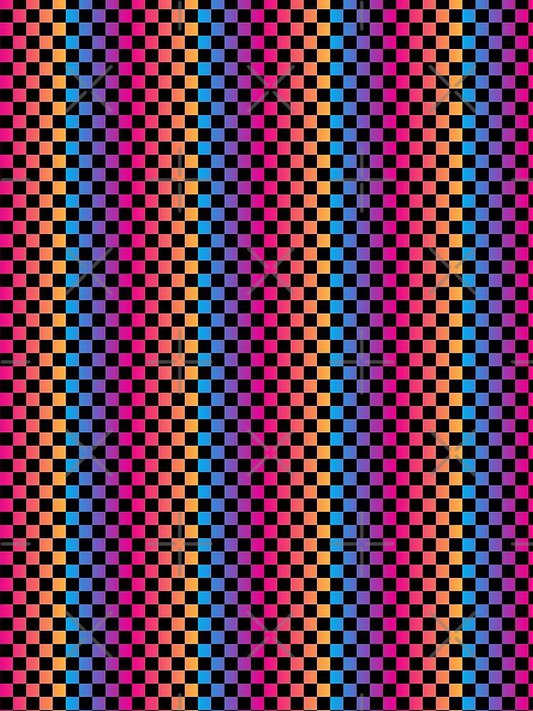 Thumbnail 3 of 3, Scarf, Retro Multicolored Checkered designed and sold by Inspired Life Creative.