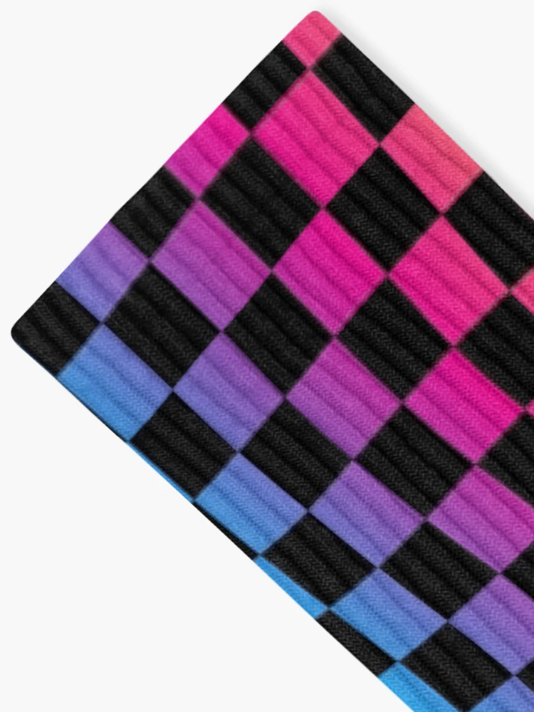 Thumbnail 2 of 5, Socks, Retro Multicolored Checkered designed and sold by Inspired Life Creative.