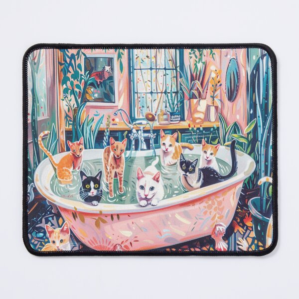 Item preview, Cats in bathroom II designed and sold by patternshoprad.