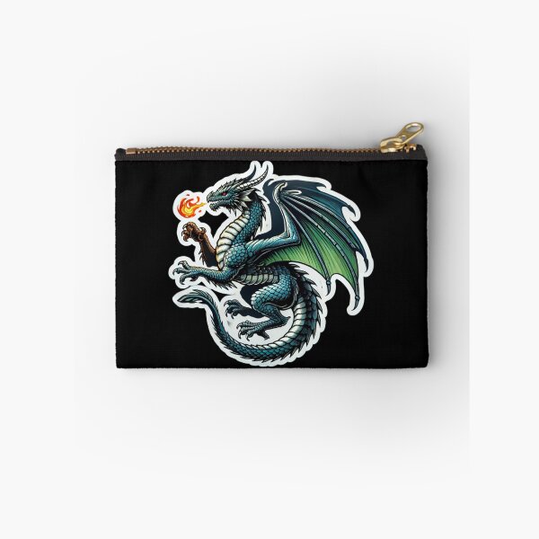 Item preview, European Green Dragon Breathing Fire designed and sold by PinUpPizzazz.