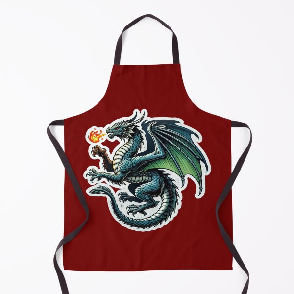 Item preview, European Green Dragon Breathing Fire designed and sold by PinUpPizzazz.