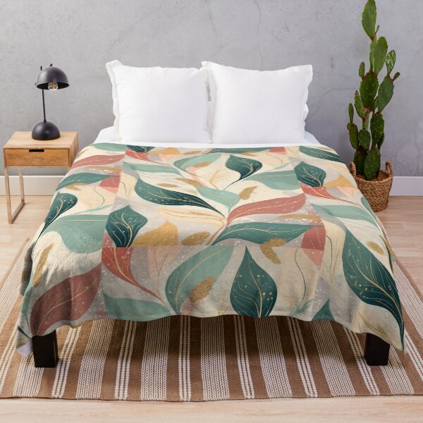 Item preview, Vintage floral leaves in neutral colours, abstract designed and sold by navitalidesign.