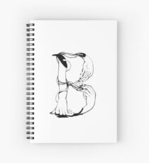 B, Hand Gestures Alphabet Spiral Notebook