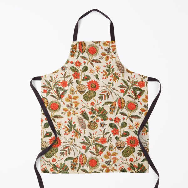 Item preview, Vintage Orange and Khaki Green Botanical Print designed and sold by Piccolo Fiore Prints.